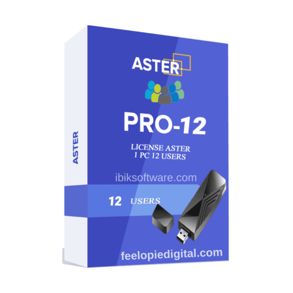 ASTER PRO-USB (12 workplaces with USB key, MS Windows 7/8/10/11/Server 2016/Server 2019, lifetime license) 1 ASTER PRO-12 Academic